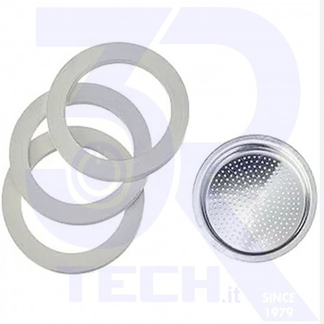 GUARNIZIONI 3PZ+PIASTRINA 1PZ 3/4TZ MOKA (0800033)
