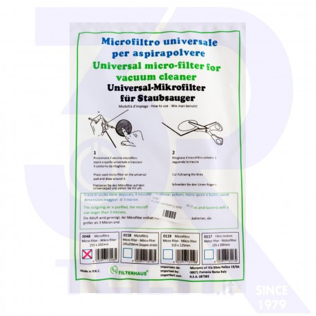 FILTRO MOTORE 255X202MM ASPIRAPOLVERE