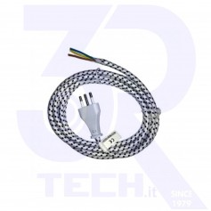 CAVO ALIMENTAZIONE C/SPINA 10A L=2800MM FERRO