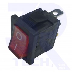 INTERRUTTORE LUMINOSO ROSSO 13X20MM 3C