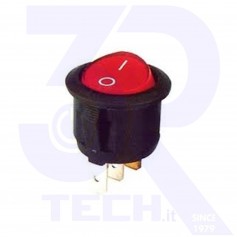 INTERRUTTORE LUMINOSO ROSSO D=20MM 3C