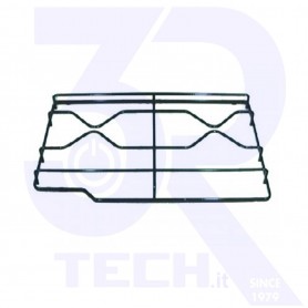 Griglia 2 Fuochi Piattina Nera 448x283mm