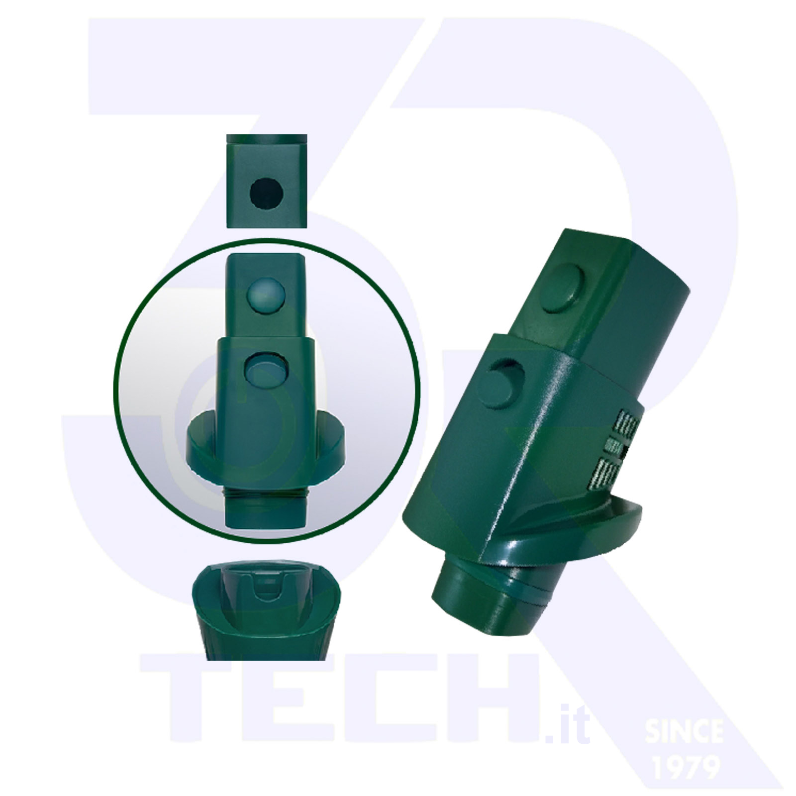 Adattatore Per Scaler Ad Aghi Per Martello Elettrico – Gambo Tondo 2 Fori E 2 Slot, Manico Ergonomico, Per Rimozione Ruggine E Calcestruzzo