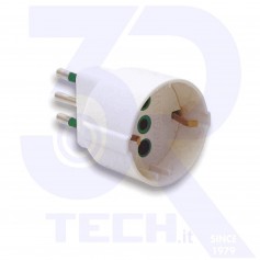 ADATTATORE 2P+T 10A C/SCHUKO 2P+T 16A