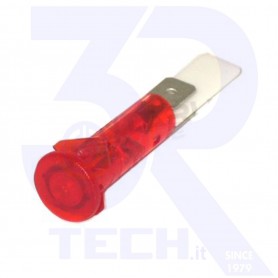 Spia Luminosa Rotonda Rossa 10mm