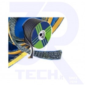 Treccia Adesiva Vetro Nera 5mt 15x3mm Stufa Pellet