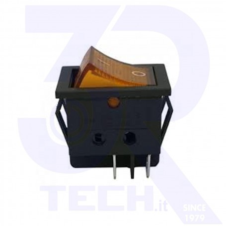 INTERRUTTORE LUMINOSO GIALLO 22X30MM 4C