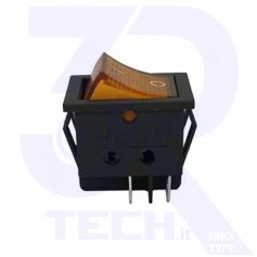 INTERRUTTORE LUMINOSO GIALLO 22X30MM 4C