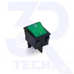 INTERRUTTORE LUMINOSO VERDE 28X22MM 4C