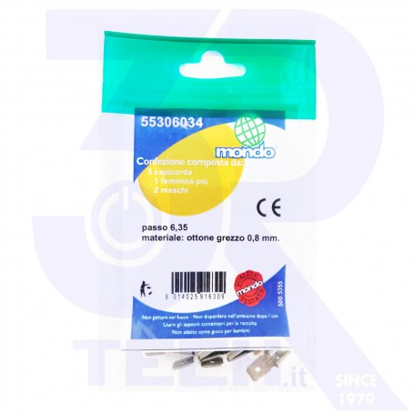 FASTON 1 F.+2 M. 6.3X0.8MM