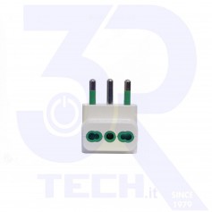 ADATTATORE TRIPLO SPINA 2P+T 16A