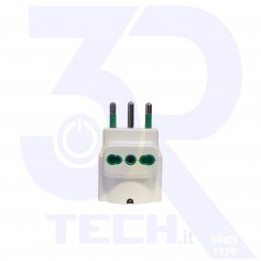 ADATTATORE TRIPLO SPINA 2P+T 16A