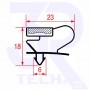 GUARNIZIONE INCASTRO 1508X668MM PROFILO 1025